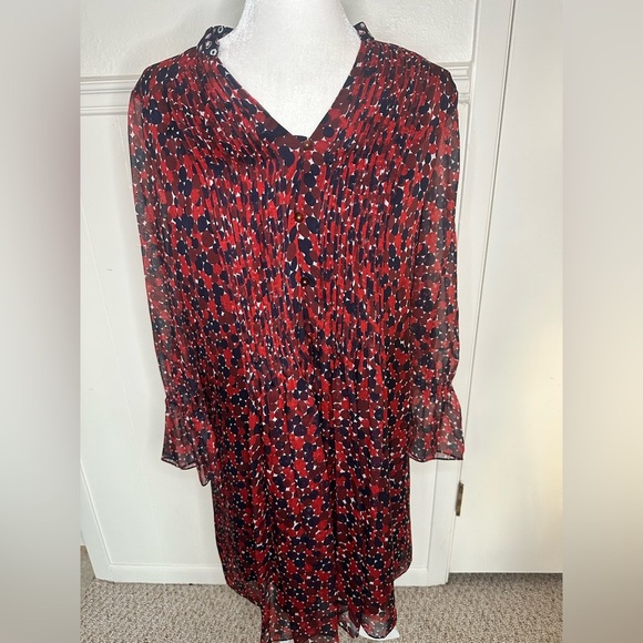 Diane Von Furstenberg Kourtni 100% Silk Chiffon Shift Dress Size 8 - Picture 5 of 15